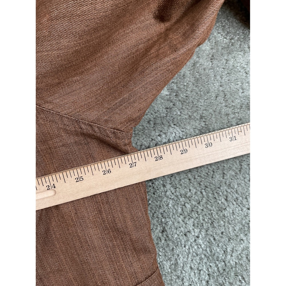 ROAMANS Womens Brown Denim Button Up Jacket Size‎ 24W Utility Style - Picture 5 of 6